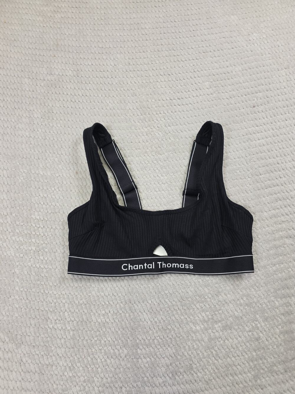 Chantal Thomass Bathing Suit Top Womens 34 Black Ribbed